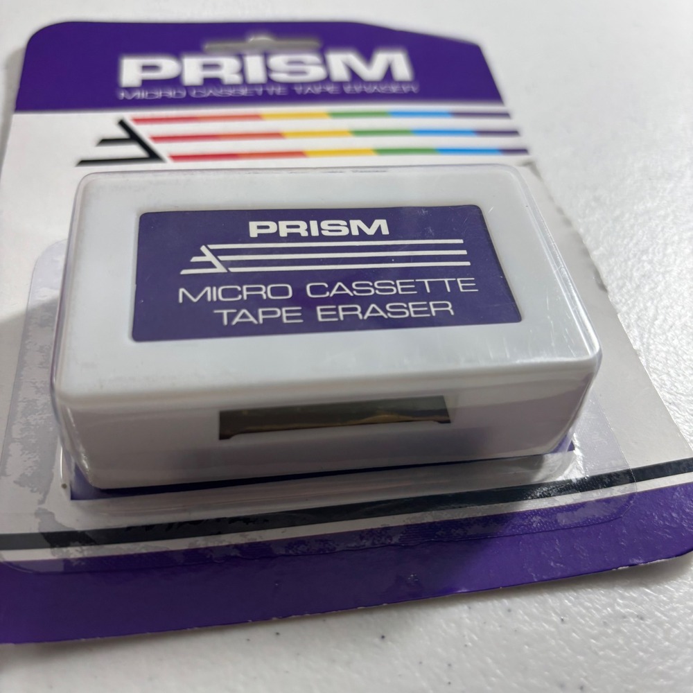 Prism Micro Cassette Tape Eraser for Mini and Micro Tapes White VTG 30103 NEW - Picture 3 of 3